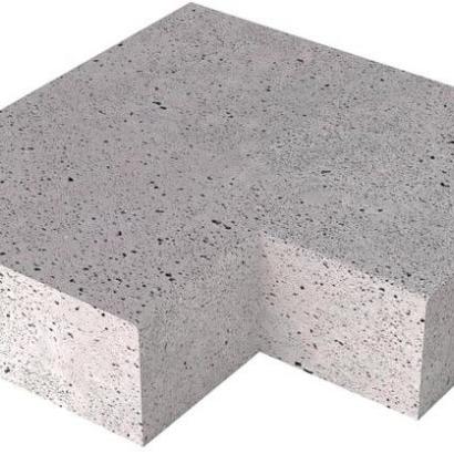 Schellevis Oud Hollandse traptrede massief hoek binnen 60-60x40x20cm Grijs