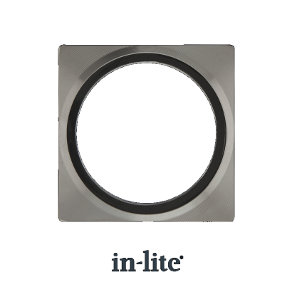 In-Lite PLATE 75 afdekplaat rvs geschikt voor Hyve - Fusion - Flux - RVS