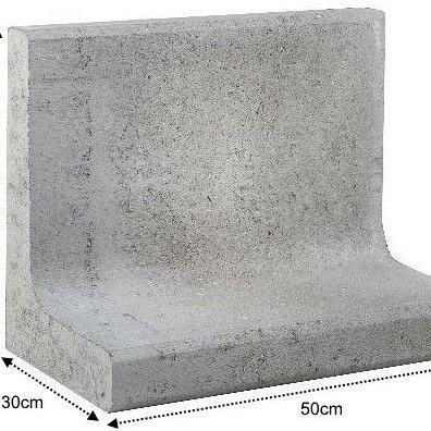 L-Element Grijs 50x30x40 cm