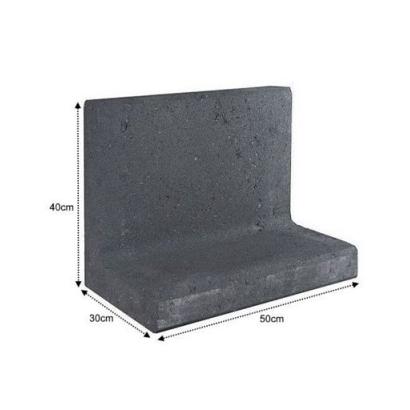 L-Element Zwart 50x30x40 cm