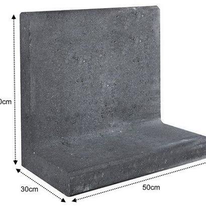 L-Element Zwart 50x30x50 cm