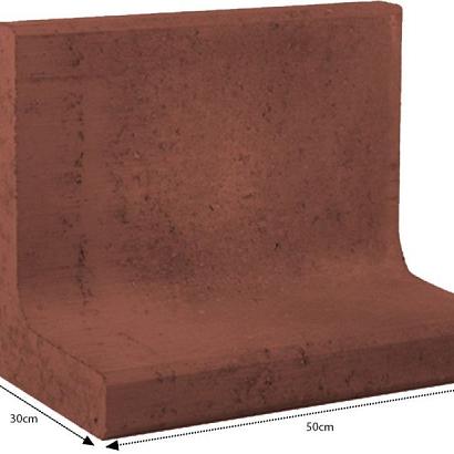 L-Element Corten/Bruin 50x30x40 cm