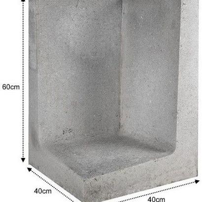 L-Element Hoek Grijs 40x40x60 cm
