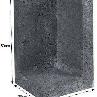 L-Element Hoek Zwart 30x30x50 cm
