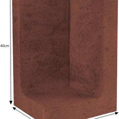L-Element Hoek Corten/Bruin 30x30x40 cm