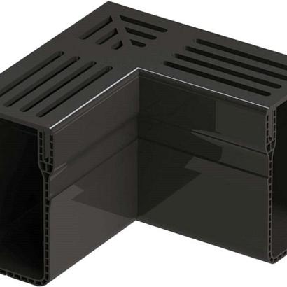 Designgoot hoekstuk Zwart