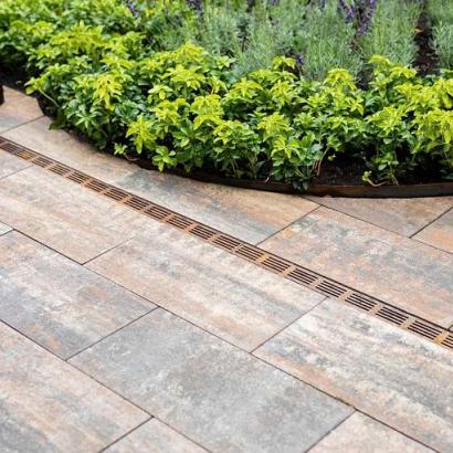 Designgoot T-stuk Cortenstaal