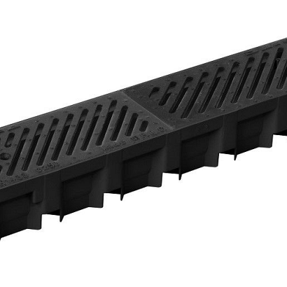 Gietijzeren Designgoot Top Drain zwart