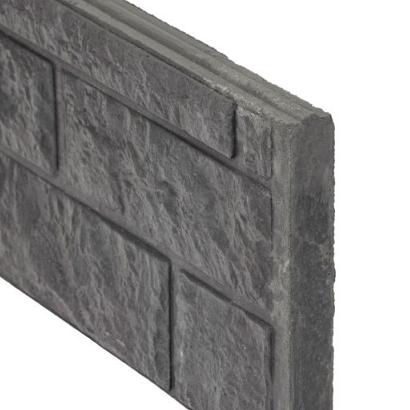 Berton©-motief-vulplaat antraciet H20 x D3,5 x L184 cm rotsmotief