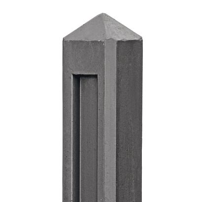 Berton©-paal antraciet Hunze, diamantkop 10 x 10 x 145 cm tussenmodel