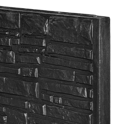 Berton©-motiefplaat antraciet gecoat H36 x D3,5 x L184 cm Rustico