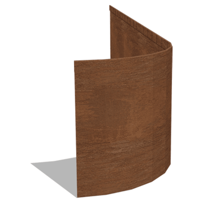 Kantopsluiting FLEX geplet 35 cm | Corten