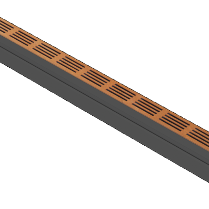 ACO Slimline Corten 100 cm