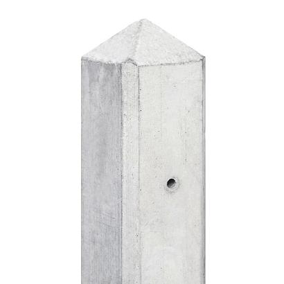 Betonpaal wit/grijs diamantkop