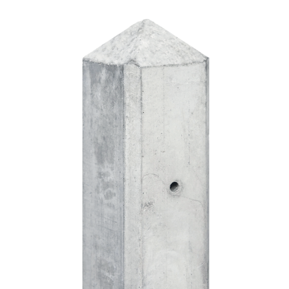 Beton-paal IJssel wit/grijs diamantkop 10x10x280cm