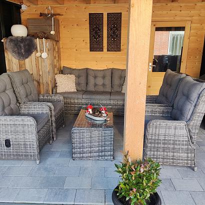 Sesto 20x30x6 cm grijs/zwart