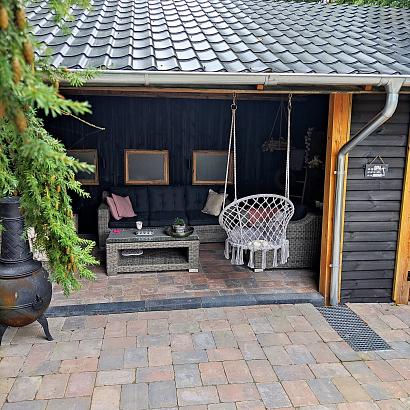 Rustiq trommel 20x30x6 cm oud bruin