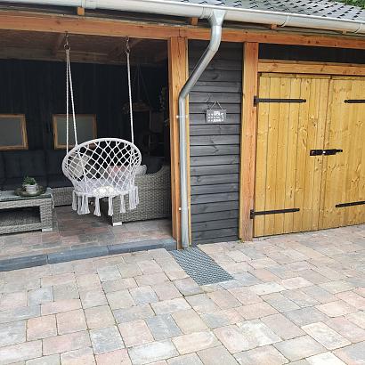 Rustiq trommel 20x30x6 cm oud bruin