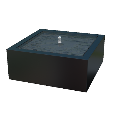 Aluminium watertafel 100 x 100 x 40 cm Inclusief LED-verlichting