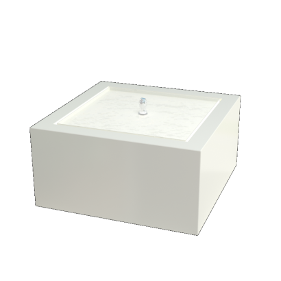 Aluminium watertafel 80 x 80 x 40 cm Inclusief LED-verlichting