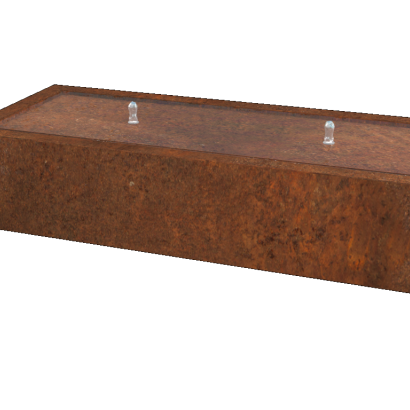 Cortenstaal watertafel 200 x 80 x 40 cm Inclusief LED-verlichting