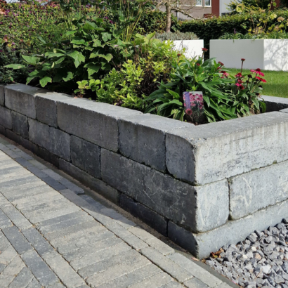 Linea trommel 15x15x60 cm grijs/zwart