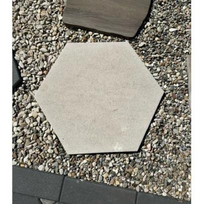 Staptegel Hexagons Ø60x52x2 Quarzite Bianca