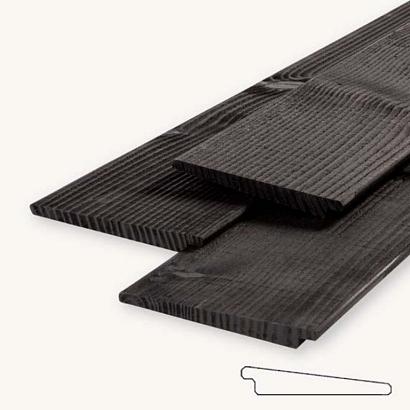 Douglas Zweeds rabat 1,1-2,1 x 19,5 x 300 cm, zwart gespoten