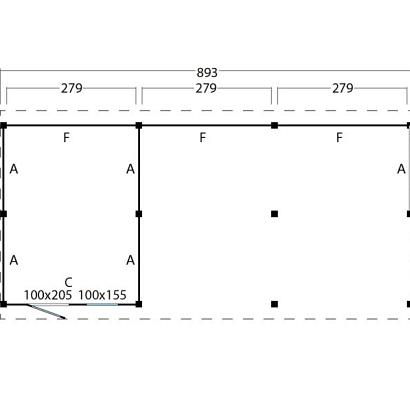 Kapschuur Billund XL Samenstelling 8 Red Class Wood zwart gespoten
