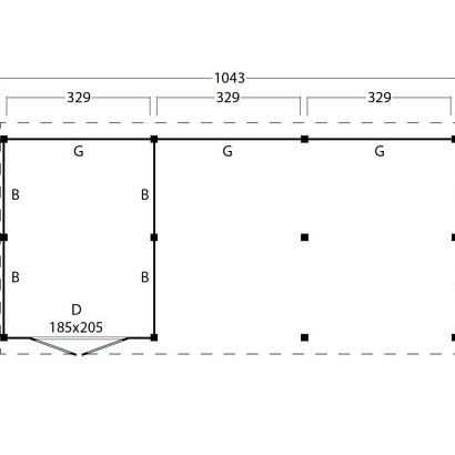 Kapschuur Billund XXL Samenstelling 7 Red Class Wood zwart gespoten