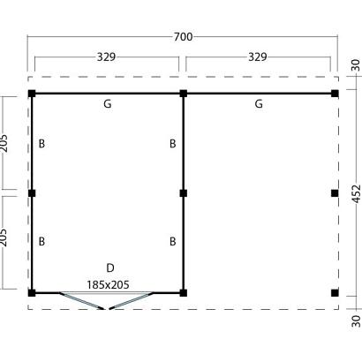 Kapschuur Billund XXL Samenstelling 3 Red Class Wood