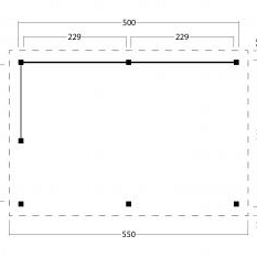 Platdak Odense XL Samenstelling 2 Red Class Wood zwart gespoten