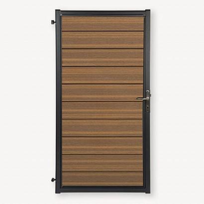 Tuindeur composiet Velufence | teak brown