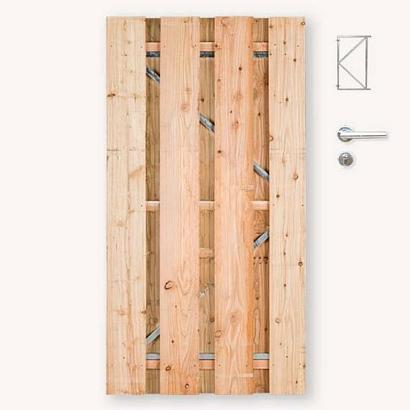 Tuindeur douglas breed | gem. doorkijk | verzinkt frame