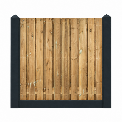 Glad antraciet gecoat 21 planks grenen