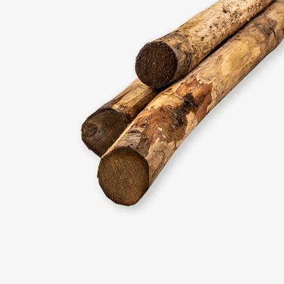 PEFC Kastanjepaal | geschild | gepunt | 6-8 cm | 120 cm