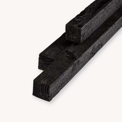 Douglas balk | zwart - RAL9005 | 5x5 cm | 400 cm