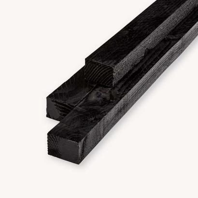 Douglas balk | zwart - RAL9005 | 5x7 cm | 250 cm