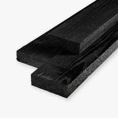 Douglas balk | zwart - RAL9005 | 5x15 cm | 500 cm