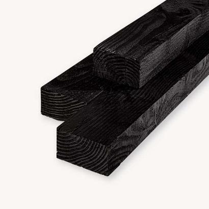 Douglas balk | zwart - RAL9005 | 7x12 cm | 500 cm