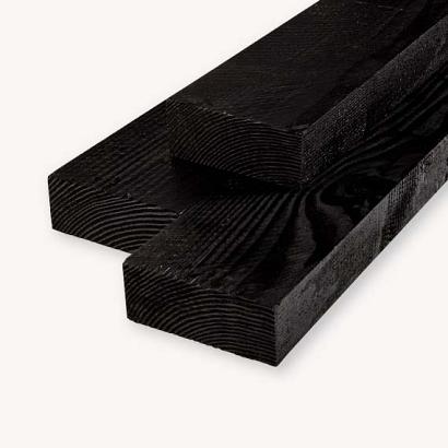 Douglas balk | zwart - RAL9005 | 7x15 cm | 500 cm