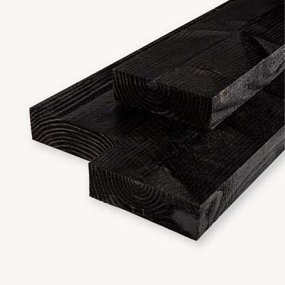 Douglas balk | zwart - RAL9005 | 7x22,5 cm