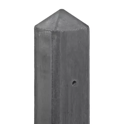 Beton-paal IJssel antraciet diamantkop 10x10x280cm kabeldoo