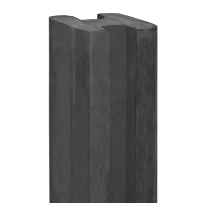 Beton-sleufpaal Zaan 10x10x275 antraciet Vlakke kop