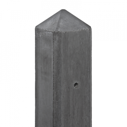 Beton-motiefpaal Schie antraciet diamantkop
