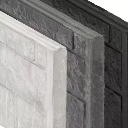 Beton-motiefplaat Reest gecoat H36xD4,8xL180cm rotsmotief