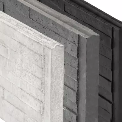 Beton-motiefplaat Schie/Reest gecoat H36xD4,8xL184cm leistee