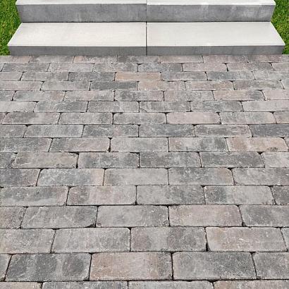 Traptrede 100x35x15 cm stone grey kleurecht met facet