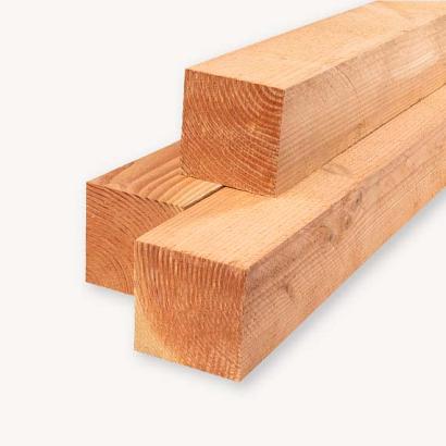 Douglas paal fijnbezaagd 4-ex | blank | 15x15 cm | 400 cm