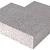 Massief hoek buiten Grijs 60/60 x 37 x 15